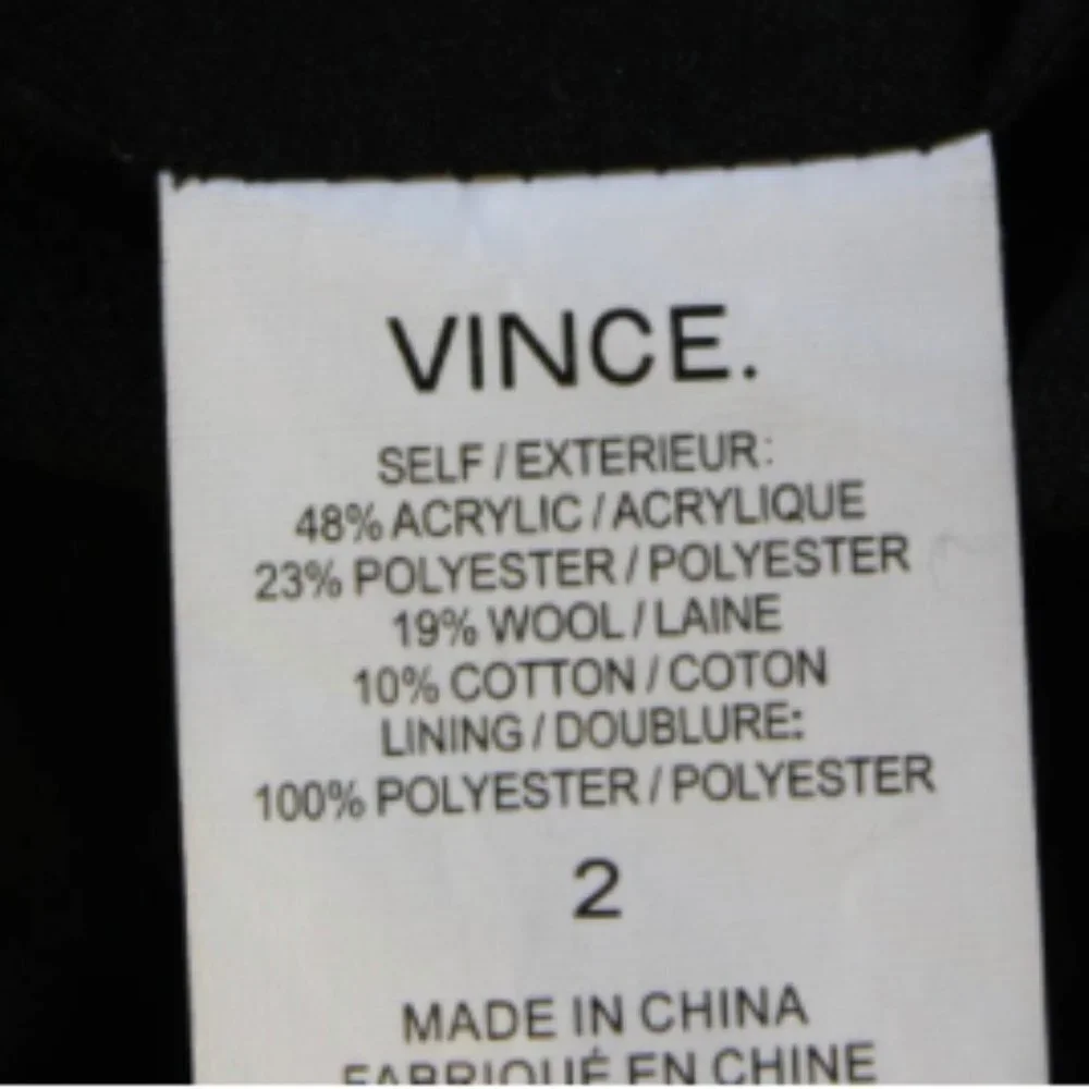 Vince Wool Fringe Trim Jacquard Tweed Jacket NWOT - Picture 7 of 8